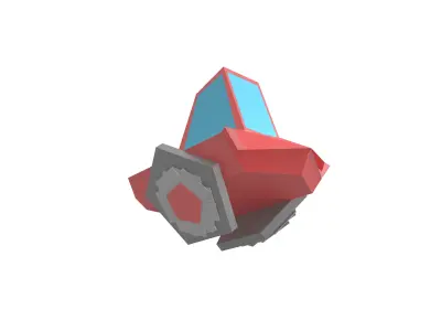 Future Car v1 004 Low-poly 3D model