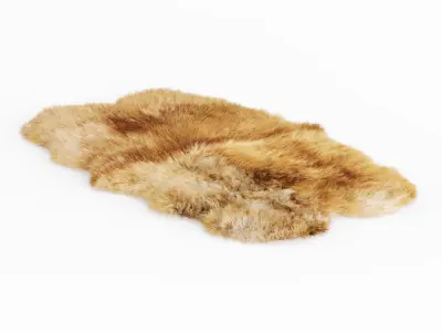 Animal Skin Sheepskin Rug 3D model