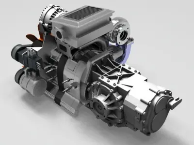 Wankel Engine 3D print model