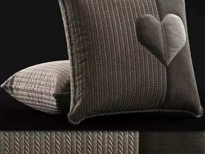 Kissen Deko Pillow topology 3d model Low-poly 3D model