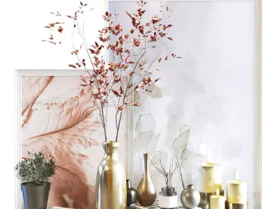 Decoration set 023 Low-poly 3D model