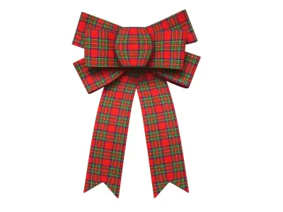 Christmas Bow Ribbon 13 Low-poly 3D model
