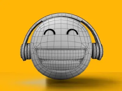 emoji smile Low-poly 3D model