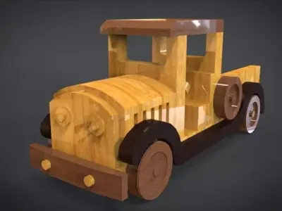 Pickup Truck Toy Low-poly 3D model