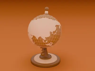 Vintage Globe 3D Model 3D model
