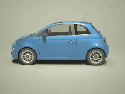 Fiat Car Low-poly 3D model