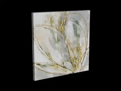 Blooming Gold Canvas 3D model