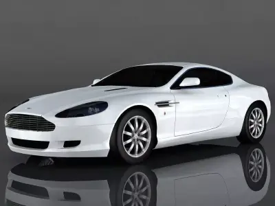 Aston Martin DB9 Low-poly 3D model
