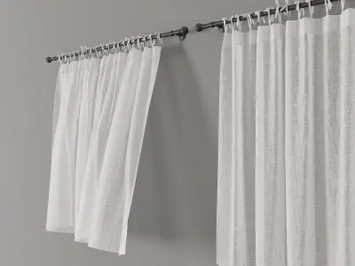 Linen curtain  3D model