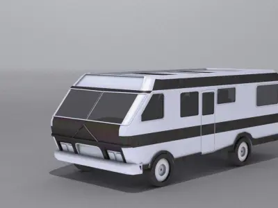 Classic 60s VW  Low-poly 3D model