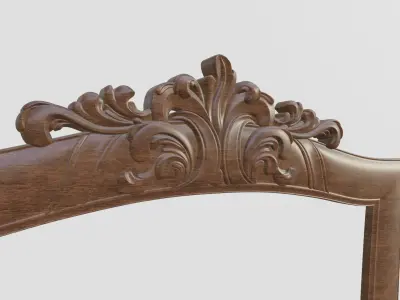 Wood Carved Frame 3D print model buy
