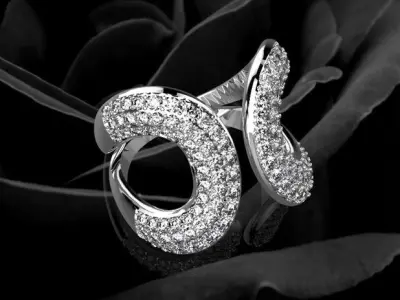 luxury diamond ring 3056 3D print model