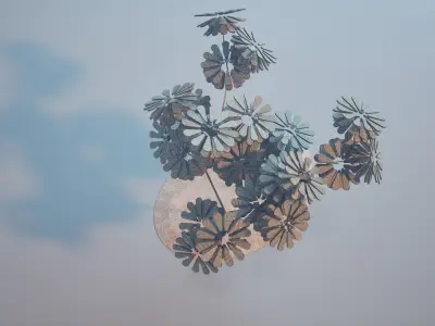 Conceptual shrub S1Bv2 Low-poly 3D model