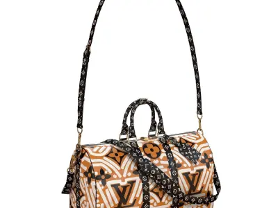 Louis Vuitton Bag Keepall Bandouliere 45 Crafty Caramel Low-poly 3D model