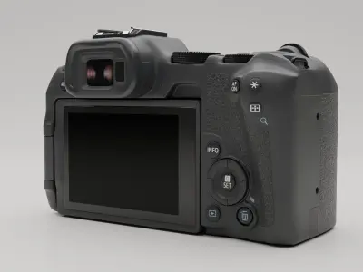 Cannon camera Low-poly 3D model