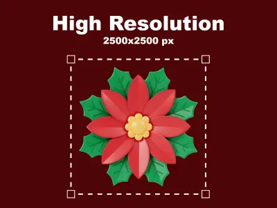  Christmas Collection 3D Icon Pack Low-poly 3D model