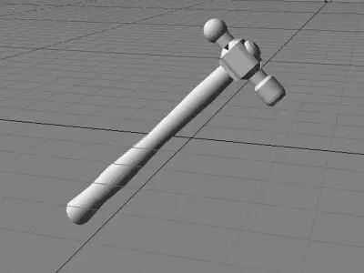 Civil Tool - Ball-peen Hammer 3D model