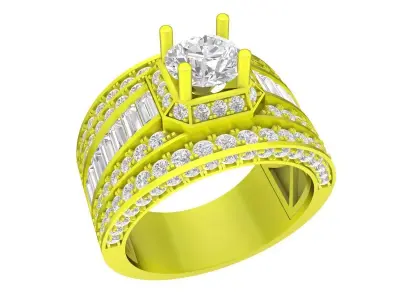 7295 luxury korean diamond fashion men ring 3D print model