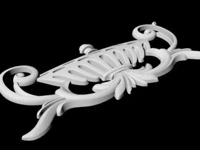 Central decor ornament for furniture 3D model 171