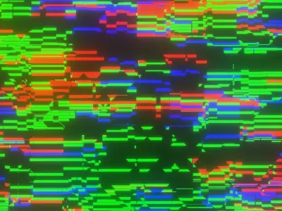 Glitching Animation - made in Blender Low-poly 3D model