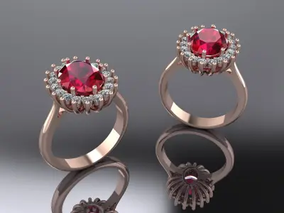 Jewelry Ring Gold 3D print model