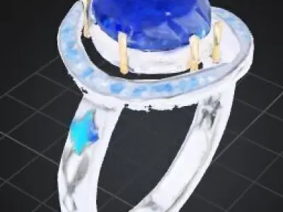 Midnight Aura Ring 3D print model