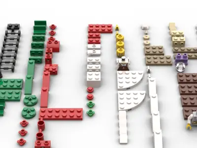 TwindBricks3D - 40262 Christmas Train Ride 3D print model