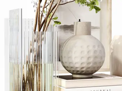 Decorative Set 210 Low-poly 3D model