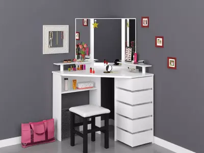 dressing table Low-poly 3D model