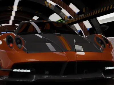 Car in a Scifi Corridor 3D model