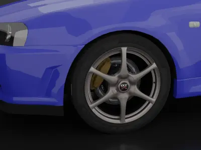 Nissan Skyline R34 Low-poly 3D model