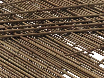 Bamboo branch decor n20 3D model