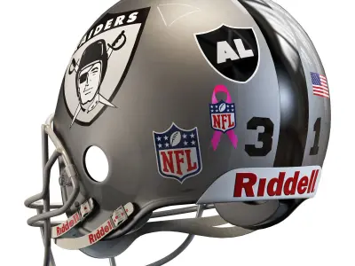 Riddell vsr 4 helmet-oakland raiders 3D model