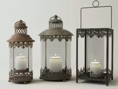 Metal Candleholders 3D model