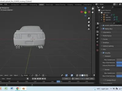 mustang moded and rollcage 3D model