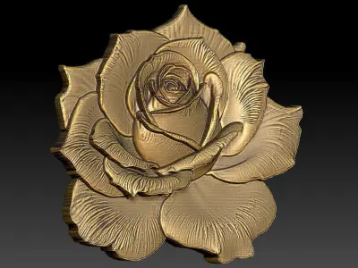 2 Rose CNC Relief Model 3D print model