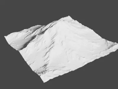 Untextured Mountain Free 3D model