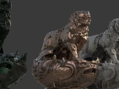 Great lion Aslan 1 3D model