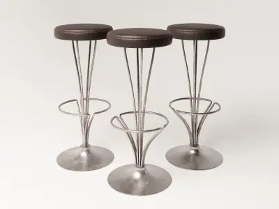 Piet Hein Barstool Low-poly 3D model