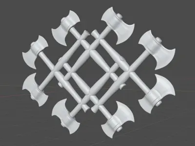 AXE wall accent 3d model 3D model