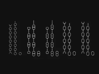 Chains Pack Low-poly 3D model