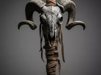 Ritual Marker Prop Low-poly 3D model