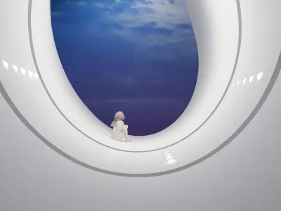 fantasy tree in sky 3D model