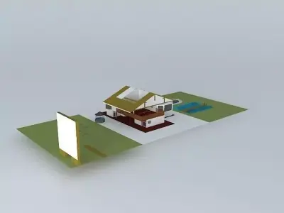 wood house frame Free 3D model