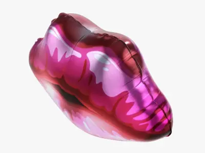 Foil balloon lips 3D model