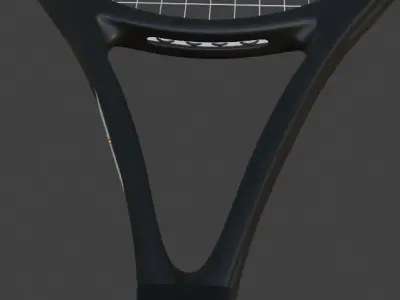 Badminton Racket and Shuttlecock 3D model Low-poly 3D model