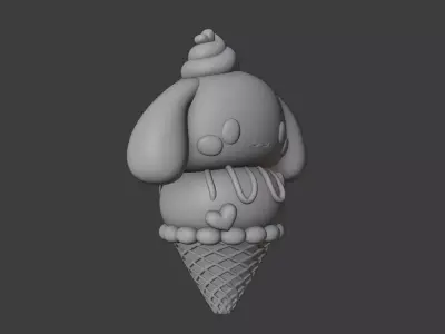 Ice cream sanrio cinnamoroll 17 3D print model
