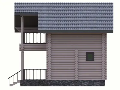  log house 3D model