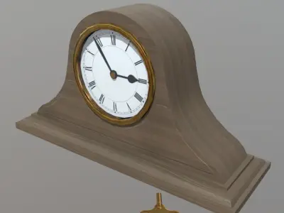 Mantle clock Low-poly 3D model