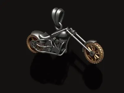 Motorcycle chopper pendant 3d 3D print model